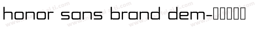honor sans brand dem字体转换